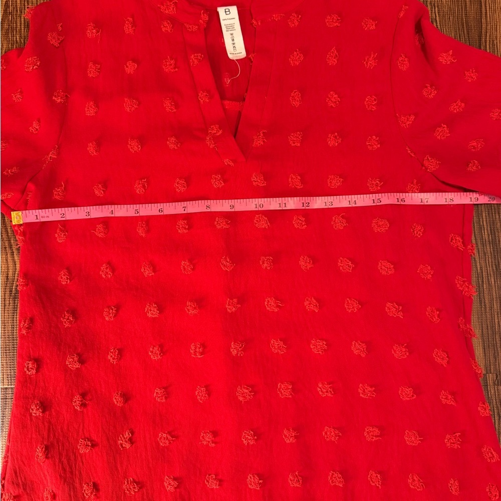 Blooming Jelly Red Women's Polka Dot Top | M - Picture 7 of 11